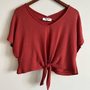 Cropped Tie Shirt